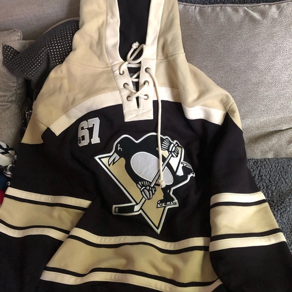old time hockey Tops - Fleece hockey jersey with hood